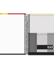 Caderno universitário capa dura 10×1 200 folhas Black Out Spiral 2