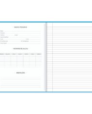Caderno universitário capa dura costurado 96fls azul Spiral 2