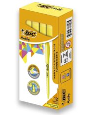 Pincel marca texto Marking amarelo BIC CX 12 2