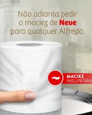 Papel higiênico folha dupla neutro c 30m Neve leve 24 pague 3