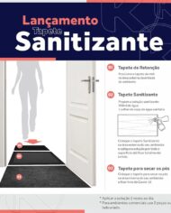 Tapete sanitizante 38x58cm preto com borda 5cm TKS0103 Kapazi 2